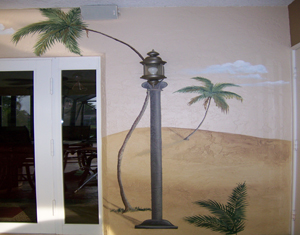 design on a wall - "The Desert" Murals